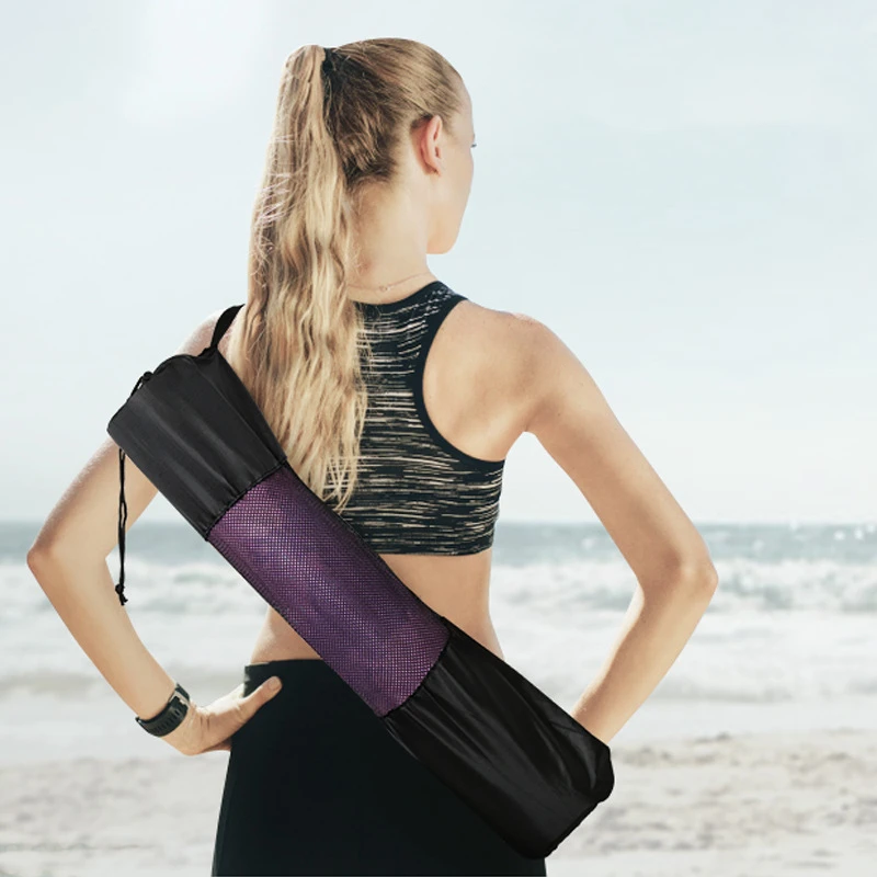 

Yoga net bag light portable sports fitness yoga back packaging yoga mat cover storage bag, Customized color
