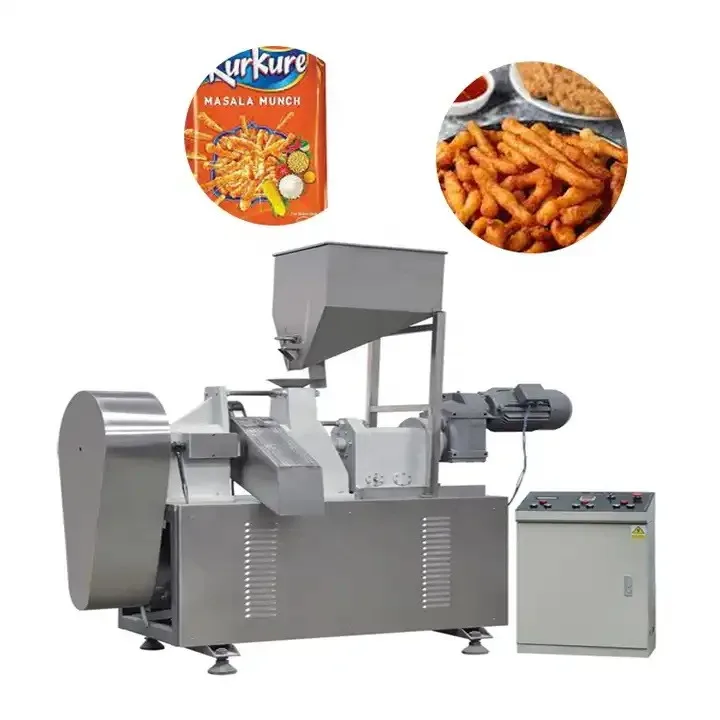 Automatic Cheetos Corn Curl Making Machine Extruder Nik Naks Kurkure Snacks Production Line For Sale