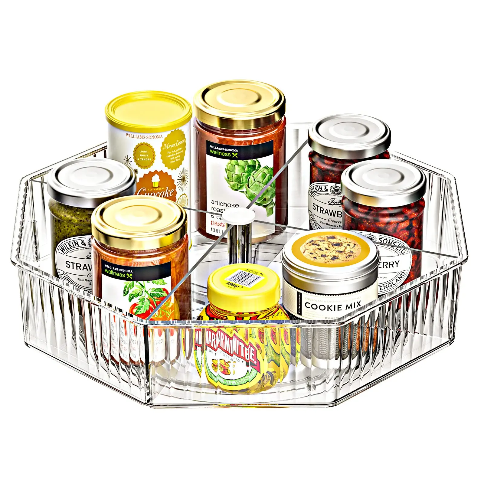 

Transparent Lazy Cabinet Carousel OrganizerSpice Rack Rotating Organizer Seasoning Storage for Cabinet Storage