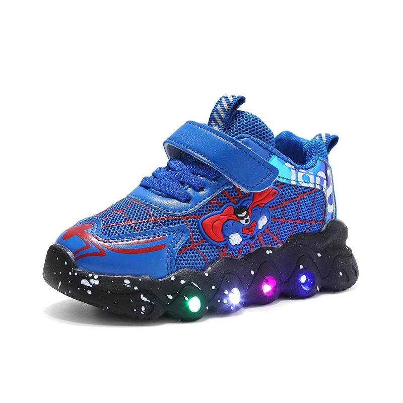 

BEIGU luminous shoes cartoon kids shoes lighted led mesh sneakers children sports shoes