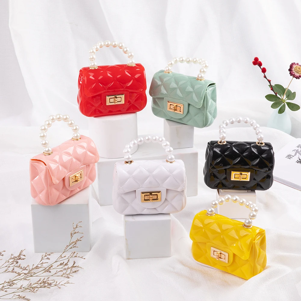 

2021 Jelly Purses And Bags Wholesale Girl Jelly Purse For Women Kids Mini Handbags Manufacturer, White/black/red/yellow/green/pink