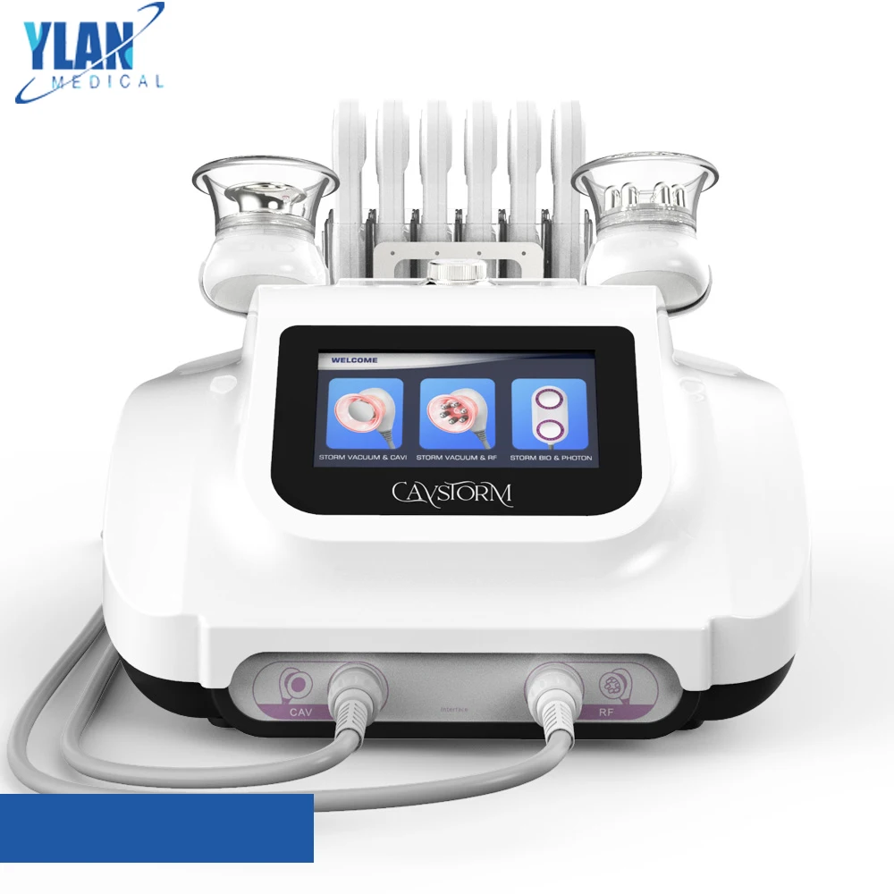 

Multifunction Ultrasonic Cavitation 40K Weight Loss LED Photon Pad For Calm Down Skin And Vacuum RF Slimming Beauty Device