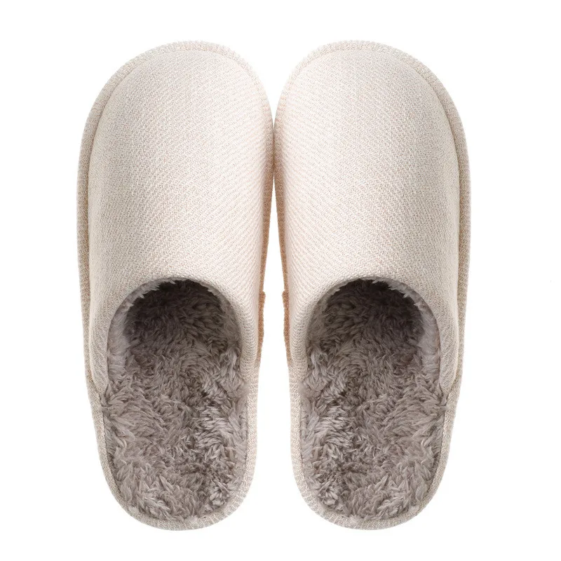 

Best Sale Winter Plush Comfortable Couple Antiskid Quiet Indoor Slippers, 4 colors