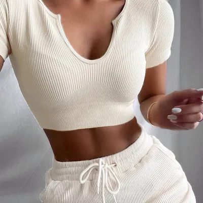 

Shaperisfree Wholesale OEM ODM Women Workout Tank Crop Top No MOQ Short Sleeve T Shirt, 7 colors