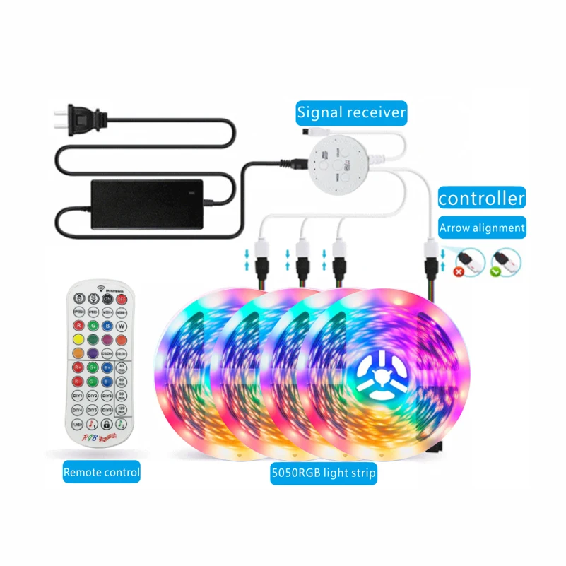 TV Background Lighting Music Sync Color 40 Keys Bluetooth Led Controller Remote Light Str