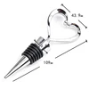 Elegant Heart Shaped Red Wine Champagne Wine Bottle Stopper Valentines Wedding Gifts
