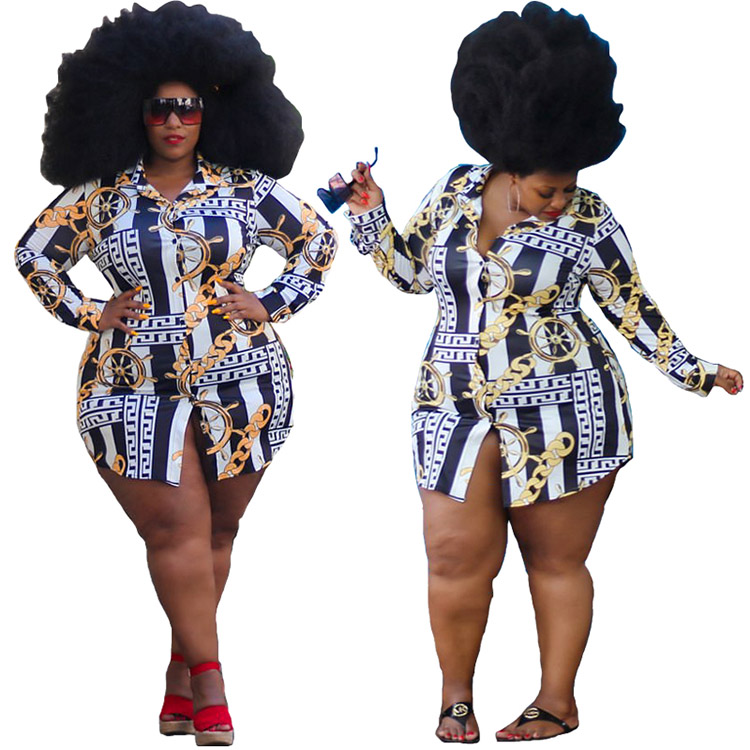 

Wholesale long sleeve plus size tops printed ladies' blouses woman tops fashionable
