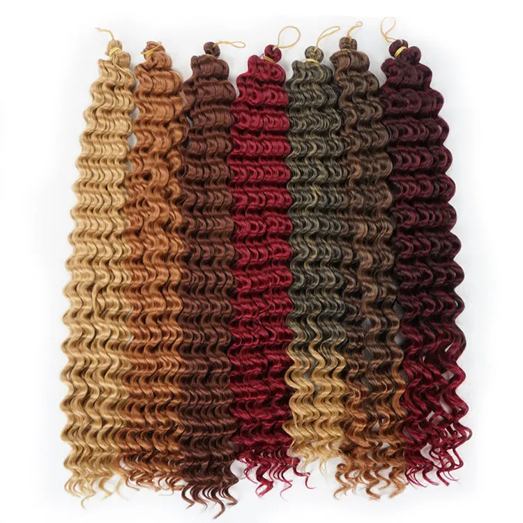 

aliexpress Cheap crochet braids Synthetic braiding hair Long Deep Curly wave crochet hair extension Ocean wave Crochet braid