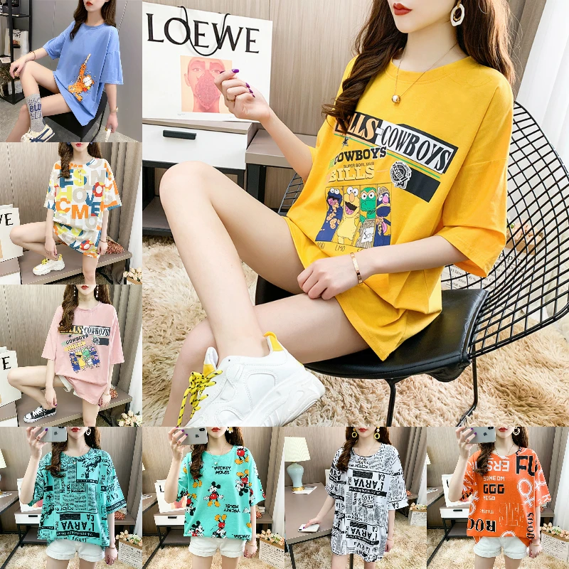 

New fashion 2020 breathable multiple colors graphic tees women's t-shirts