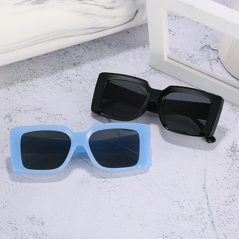 

DCOPTICAL 2021 Retro Vintage Full Rim Think Frame Antique Sun Glasses Small Square Rectangle Shades Sunglasses Eyewear