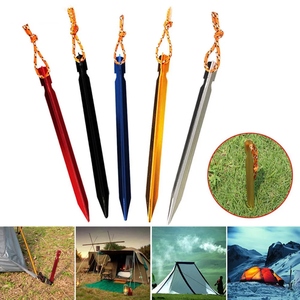 

High quality outdoor titanium camping tent peg tent nail, Black/red/silver/gold