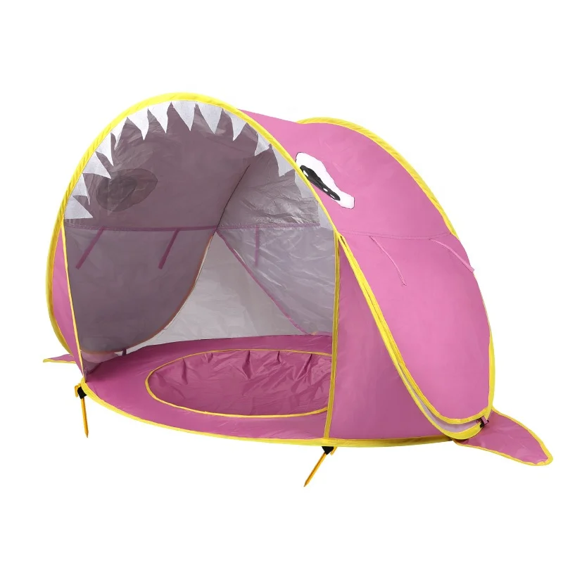 

Baby Beach Tent Uv-protecting Sunshelter With A Pool Baby Kids Beach Tent Pop Up Portable Shade Pool UV Protection Sun Shelter, Pink/blue