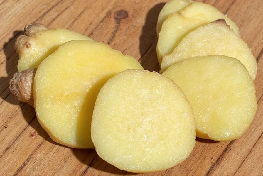 Various ginger preservation techniques showing whole ginger in freezer, sliced ginger on tray, and ginger puree in ice cube tray