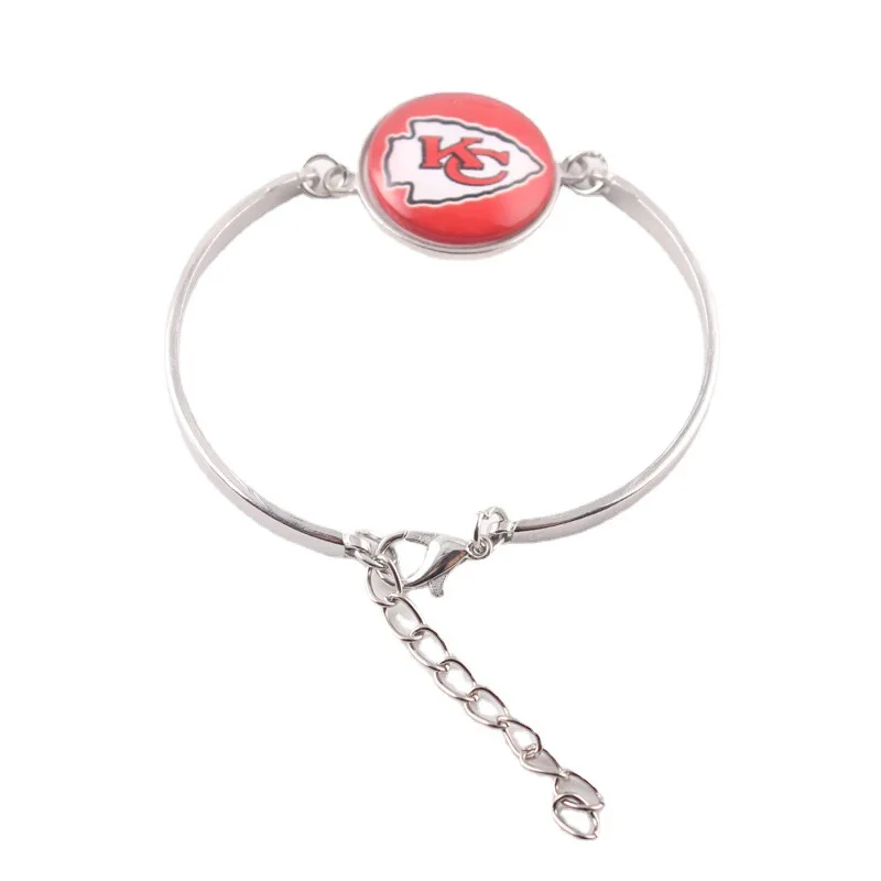 

Wholesale Custom Logo 32 Us Nfl Football Team Bracelets Adjustable Alloy Nfl Charms Bangle