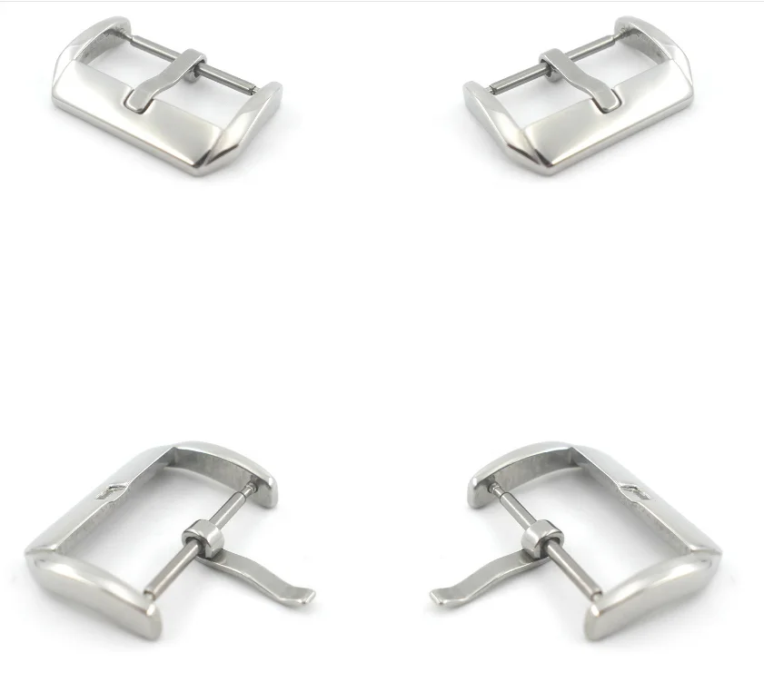 

Watch Pin Buckle 10-22mm Stainless Steel Stamping Square Buckle Watch Strap, As picture