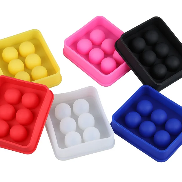 

SIX colour Rubber Plastic Stackable Silicone Ice Cube Making Ice Cube Mold Storage Container Cube Ice Tray, White