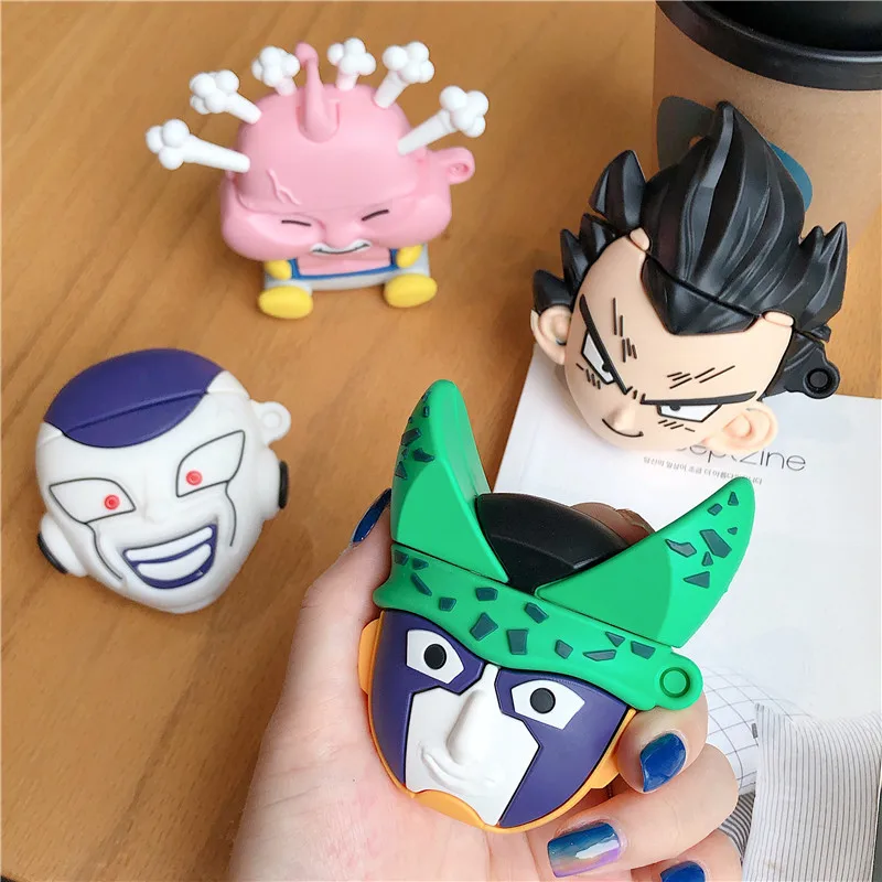 

Dragon Ball Z Anime Frieza Vegeta Majin Buu Cell earphone cover case for Airpods pro 1 2 free shipping, Colorful