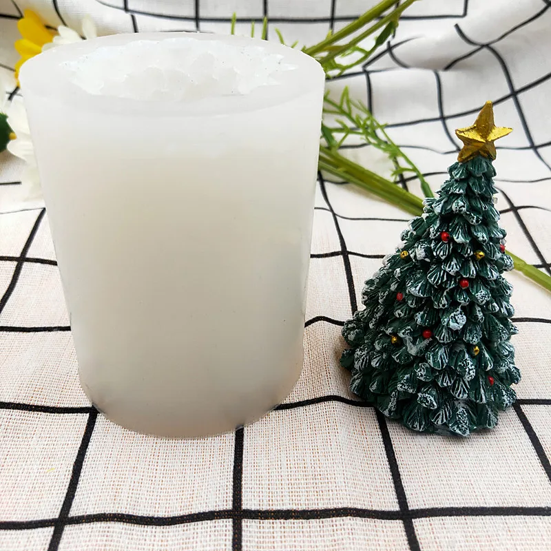 

3093 DIY baking Christmas tree sugar silicone mold handmade candle silicone mold