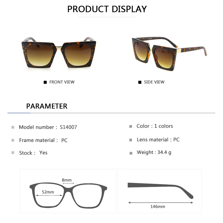 popular square rimless sunglasses quality assurance for Fashion street snap-5