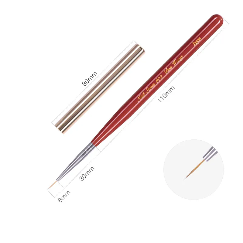 

Professional New Private Label Dual Detail Brush Nail Art Acrylic Drawing Pen Single Design Manicure Tool DIY UV Gel Liner brush