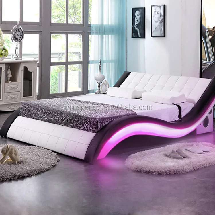 Bedroom Furniture Led Bed With Speaker King Size Bed Frame Buy Luxury