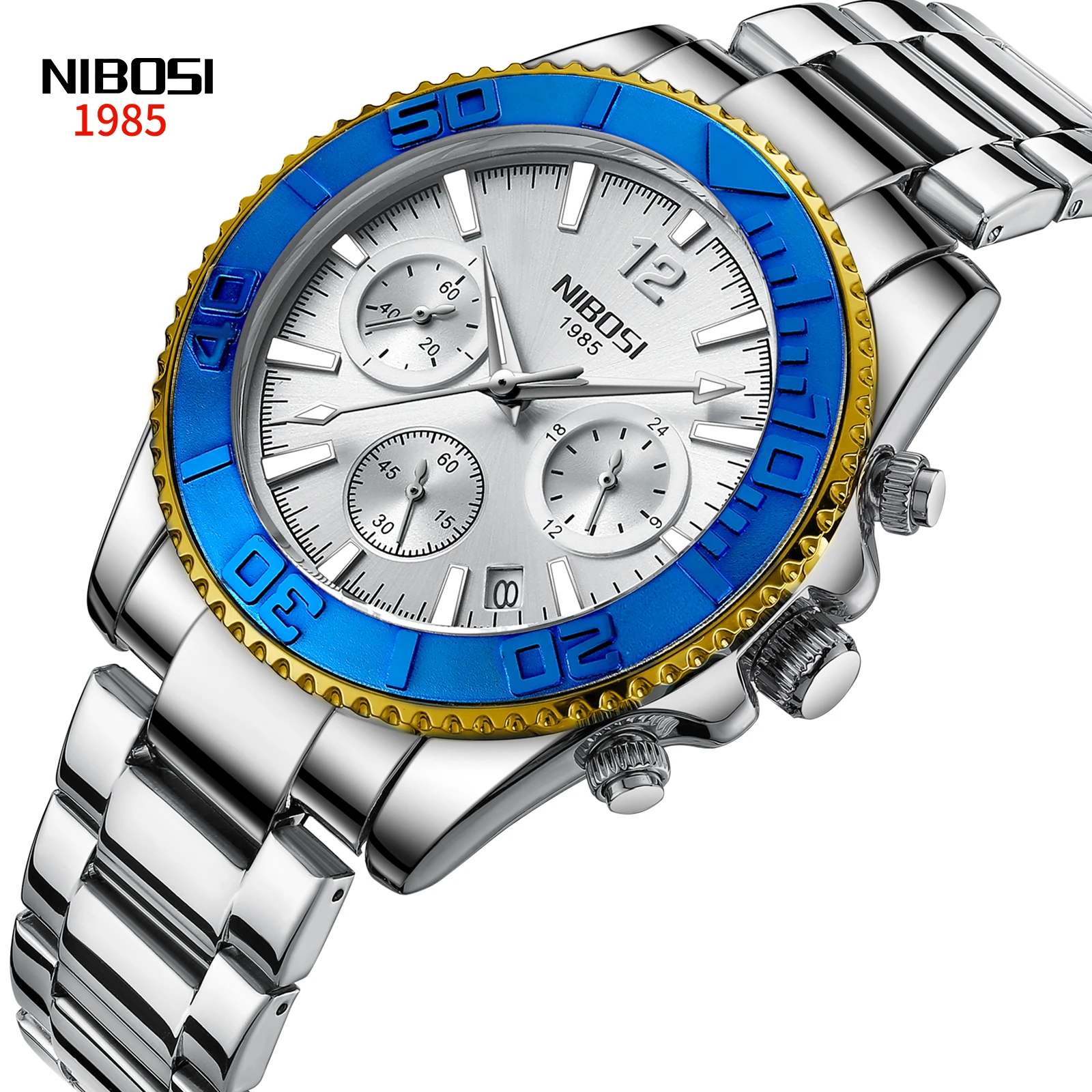 

Shenzhen Nibosi 2517 Montre de luxe pour hommes Chronographe Watches for Men Original