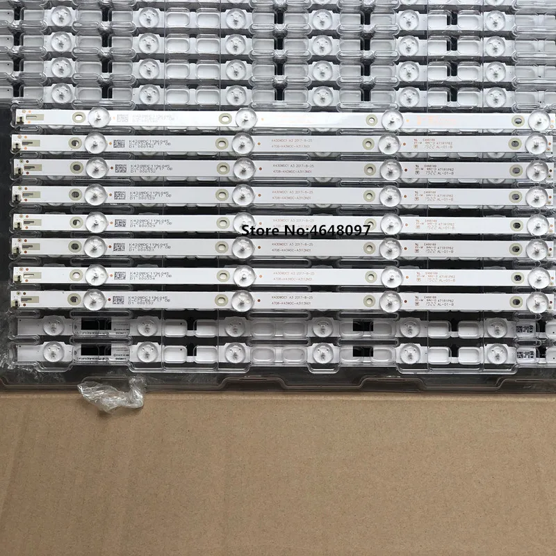 

8pcs/lot 4LEDs LED backlight strip for K430WDC1 A3 4708-K43WDC-A3113N01