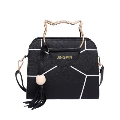 

New Fashion Cat handle decoration hand bag leather crossbody bag for women shoulder messenger bags