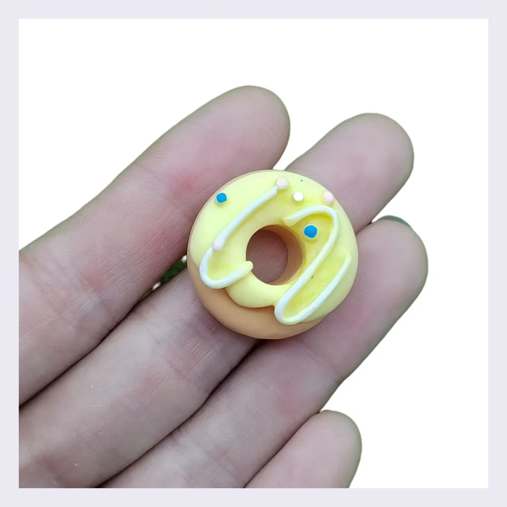 

Colorful Resin Donut Flatback Cabochon Tiny Cute Craft for Hair Clips Diy Scrapbook Decorations