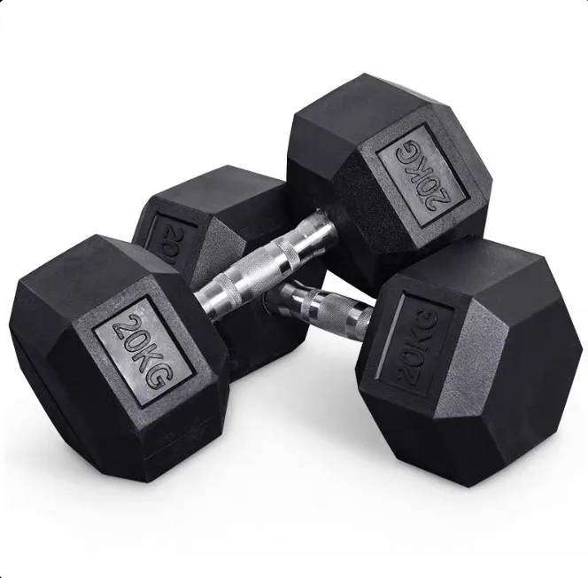 

gym machine gym Rubber Hex Dumbbell set Free Weights adjustable dumbbell, Black