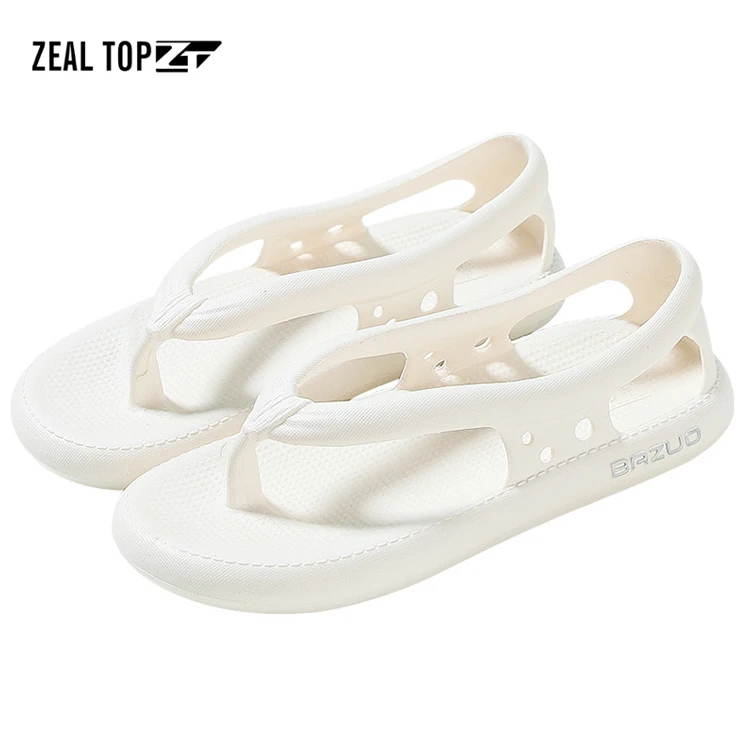 

popular Simple external non slip couple indoor home breathable sandals with thick sole beach flip flops