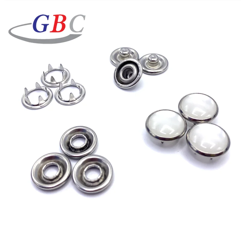 

Brass Pearl Prong Snap Buttons For Baby Cloth, Nickel ,custom