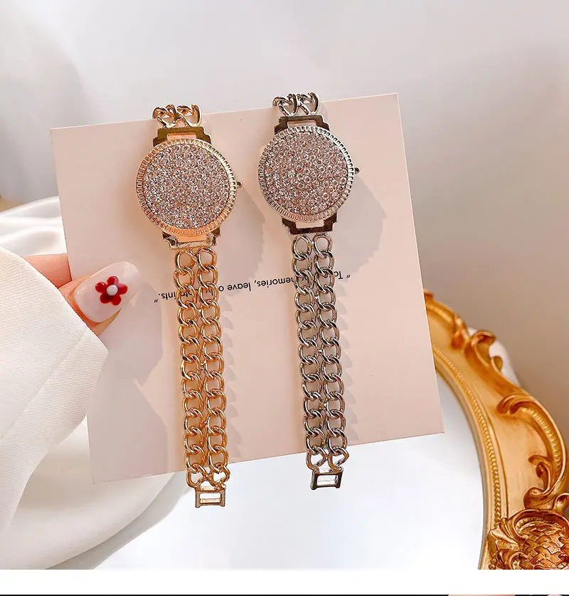 

Full Rhinestone Dial Watch Bracelet Alloy Bracelet Net Red New Female Retro Jewelry China Jewelry Supplier
