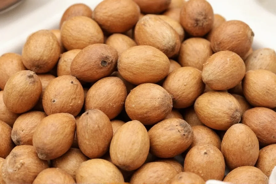 Nutmeg storage comparison showing whole nutmeg in airtight container versus pre-ground in clear jar