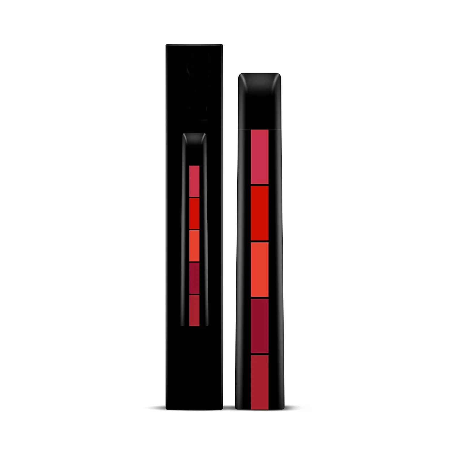 

5 in 1 popular multilevel design black Make Your Own Private Label Lipstick Matte Natural Beauty Cosmetic