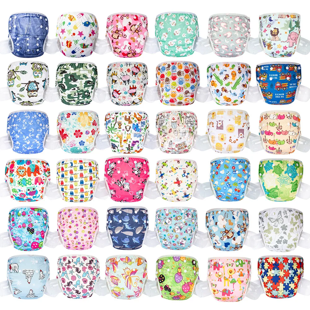 

2021 Latest Baby Diaper Nappies Toddler Reusable Baby Swimming Diapers Nappy, Various colors