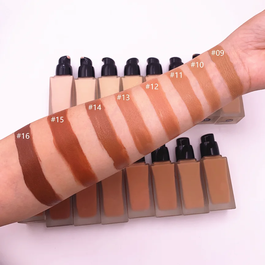 

For all skin color include for black dark skin matte full coverage private label liquid foundation