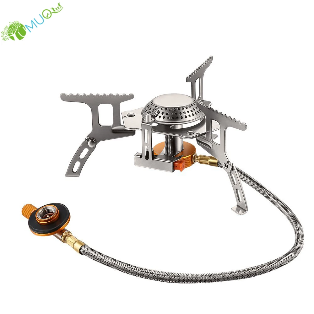 

YumuQ 3500W Mini Lightweight Outdoor Hiking Backpacking Portable Camping Gas Stove / Burner, Silver