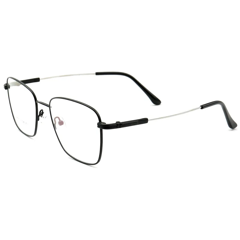 

New fashion oversized square full frame memory metal alloy spectacle glasses frame men optical