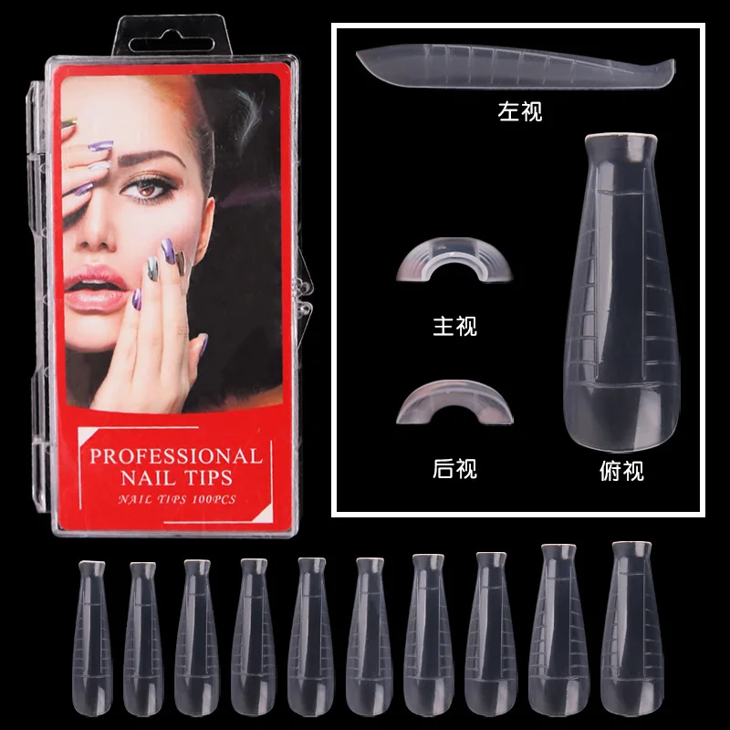 

100pcs New Design Dual Forms Nail System Full Cover Quick Building Gel Mold Tips Nail Extension Forms Upper Forms For Nails Tips