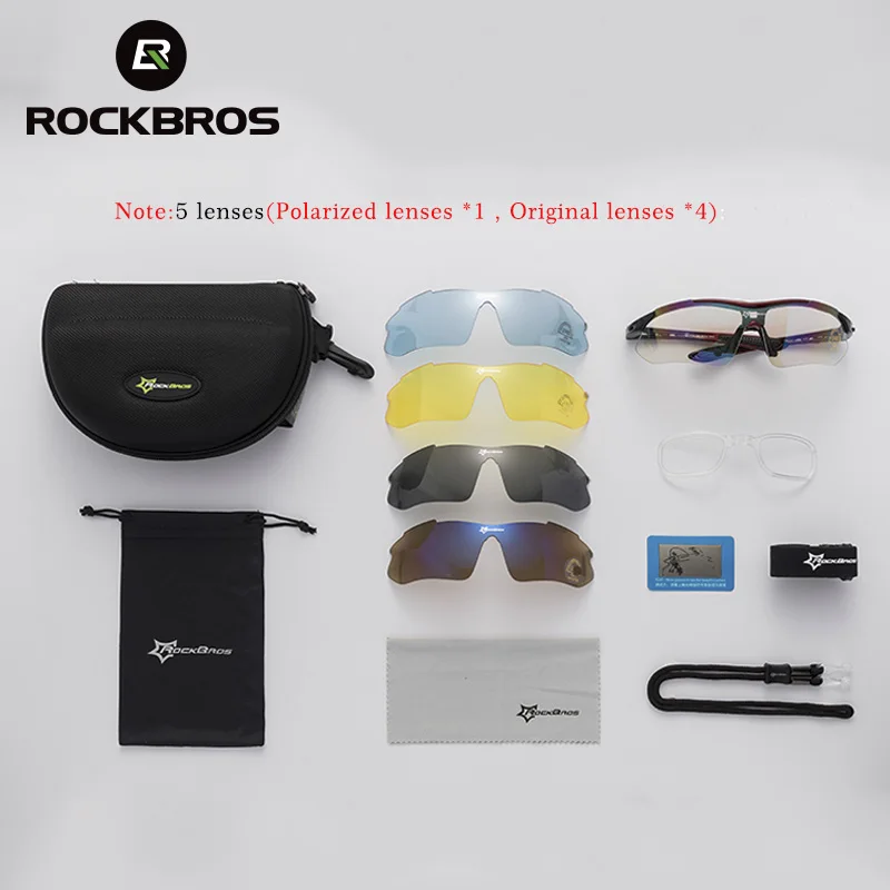

ROCKBROS Polycarbon Cycling Sun Glasses Polarized Outdoor Sports goods Bicycle Glasses Bike Sunglasses TR90 Goggles Eyewear