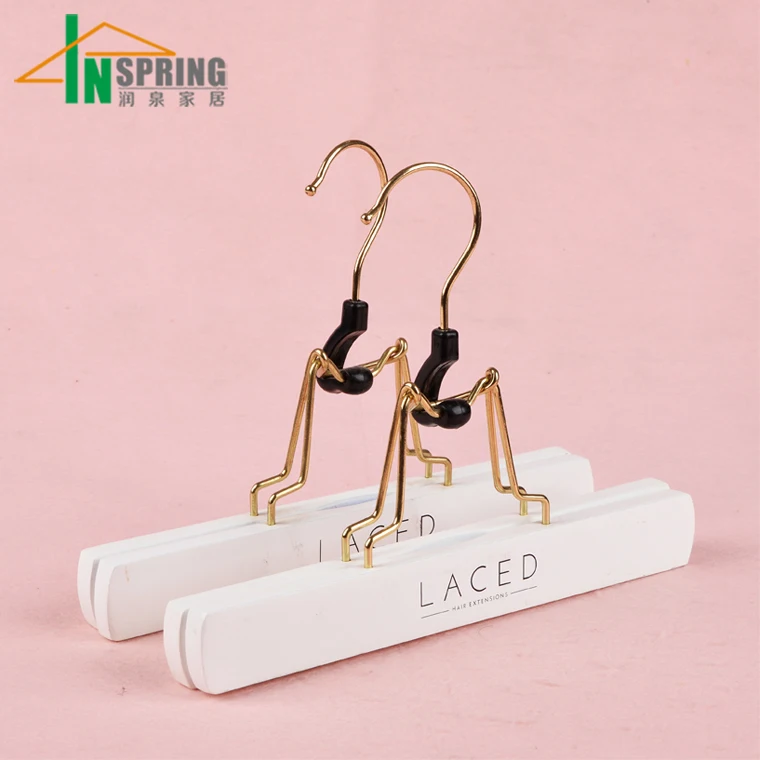 

inspring solid wood hair extensions hanger and storage bag hair hanger white color, Customized