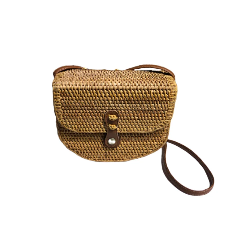 

factory wholesale rattan handmade bags women beach shoulder bags