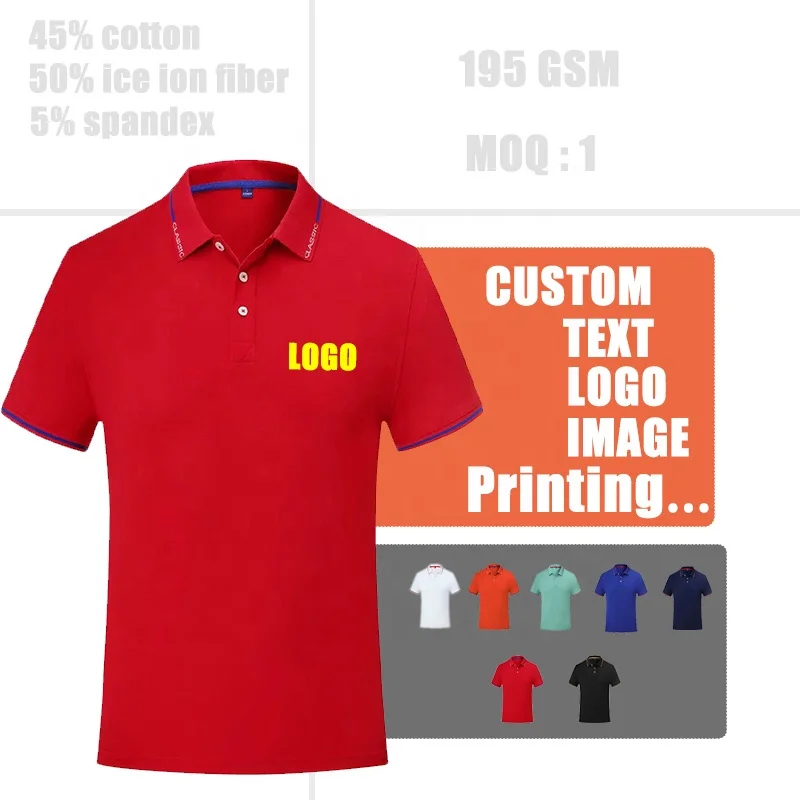 

New fashion polo tshirts with logo custom logo printed Embroidery Luminous sublimation Reflection t-shirt polo mens, Customized colors