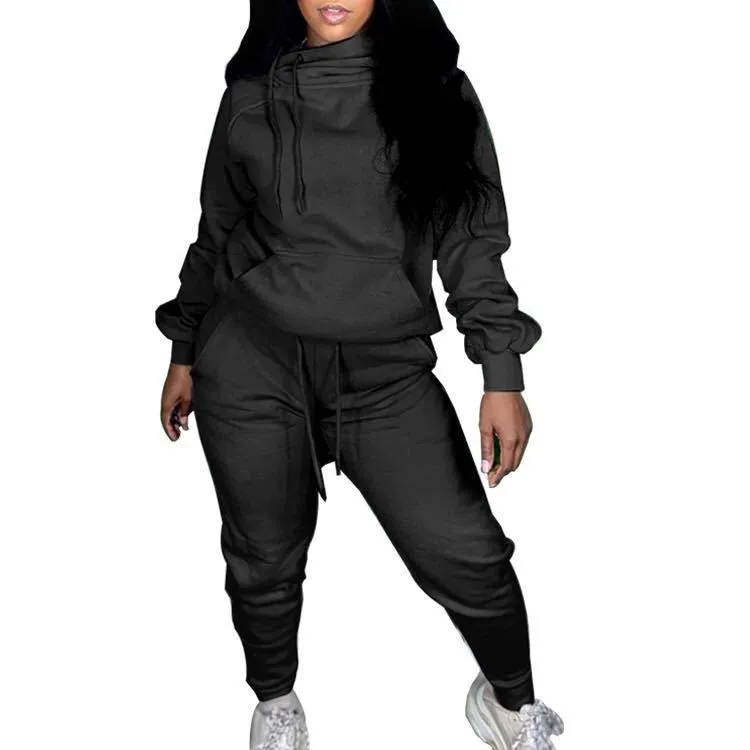 

Hot Sell Fall Plus Size 2 Piece Set Hoodie Casual Suit Women Jogging Sets Two Piece Women Sweatsuit Set