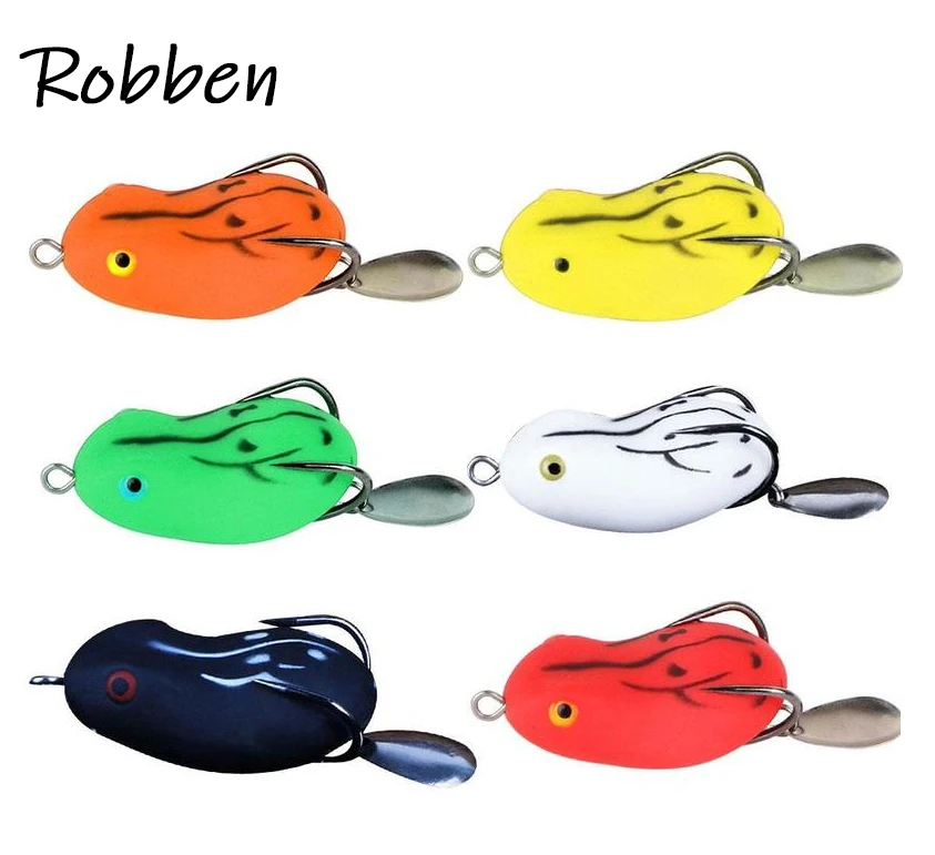 

Robben 4.5cm 7g Frog Soft Fishing Lures Japan Plastic Silicone Lures Artificial Accessories Fishing Fishing Bait, 6colors