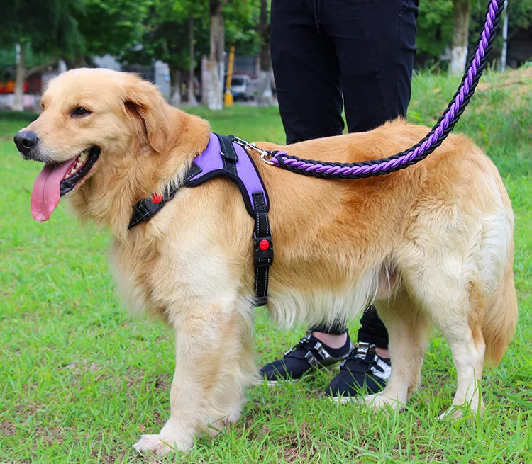 

High Quality Nylon Adjustable Dog Harness Custom Logo Heavy Duty Luxury Safe No Pull Soft Dog Harness Vest For Walking