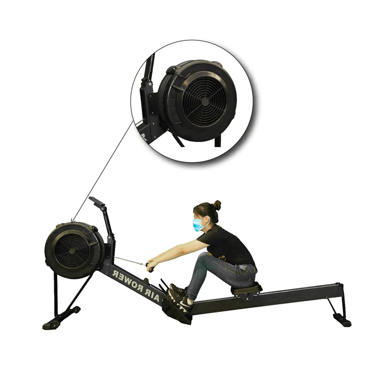 

Delivery from France warehouse hot sale OED ODM black air rower machine for club home use body building