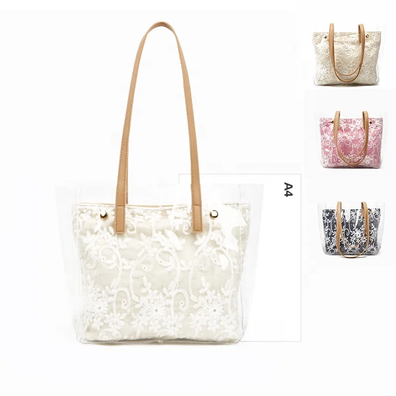 

Latest New Large Capacity High Quality Shoulder Bag Luxury Women Transparent Tote Bag