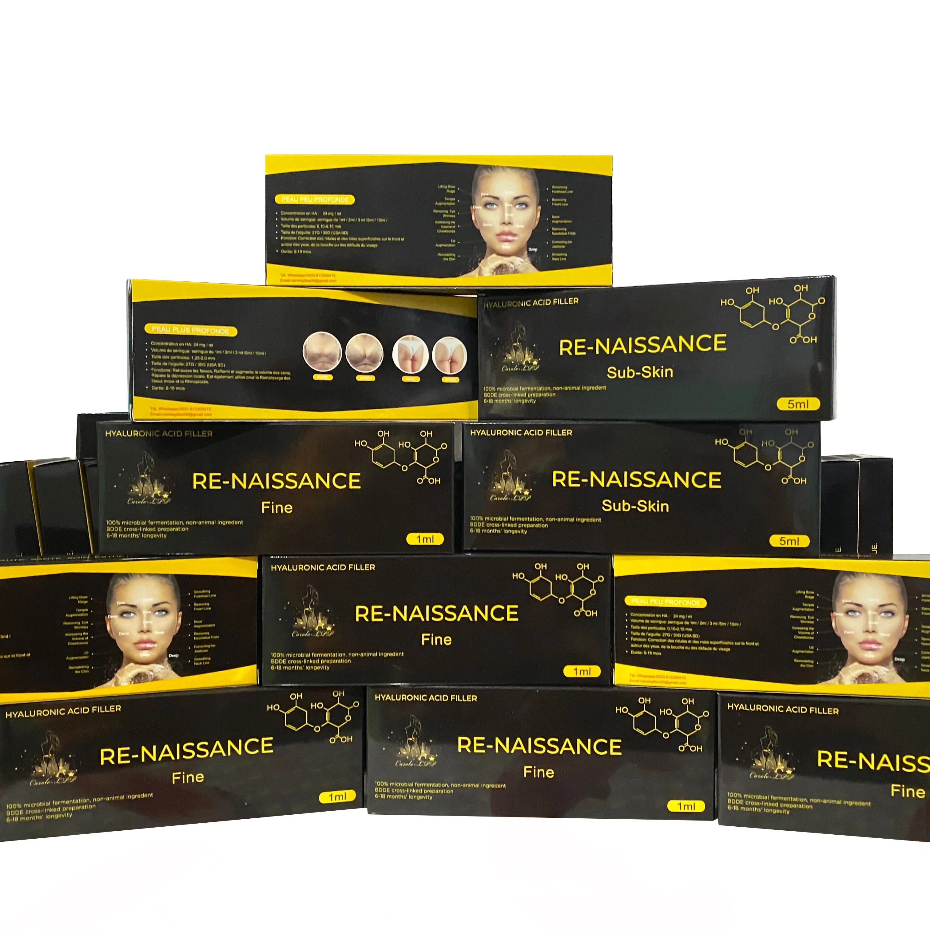 

box design private logo anti deep wrinkle Long lasting bdde lip injections fullness hyaluronic acid ha gel dermal fillers, Transparent